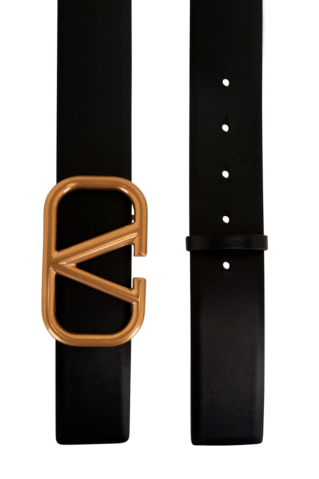 Valentino Black Leather VLOGO Belt