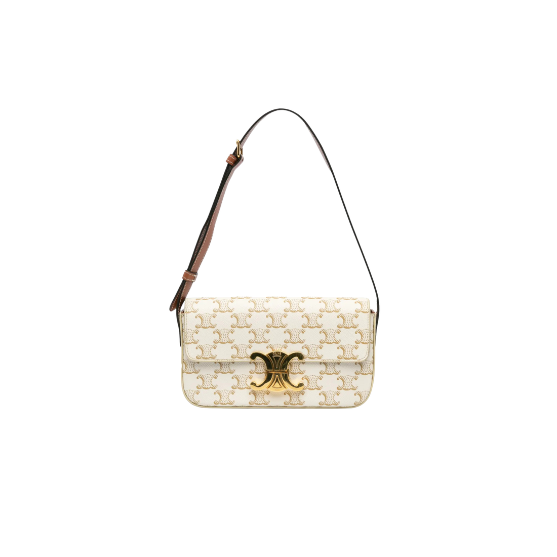Celine | Triomphe Coated Canvas Claude shoulder bag