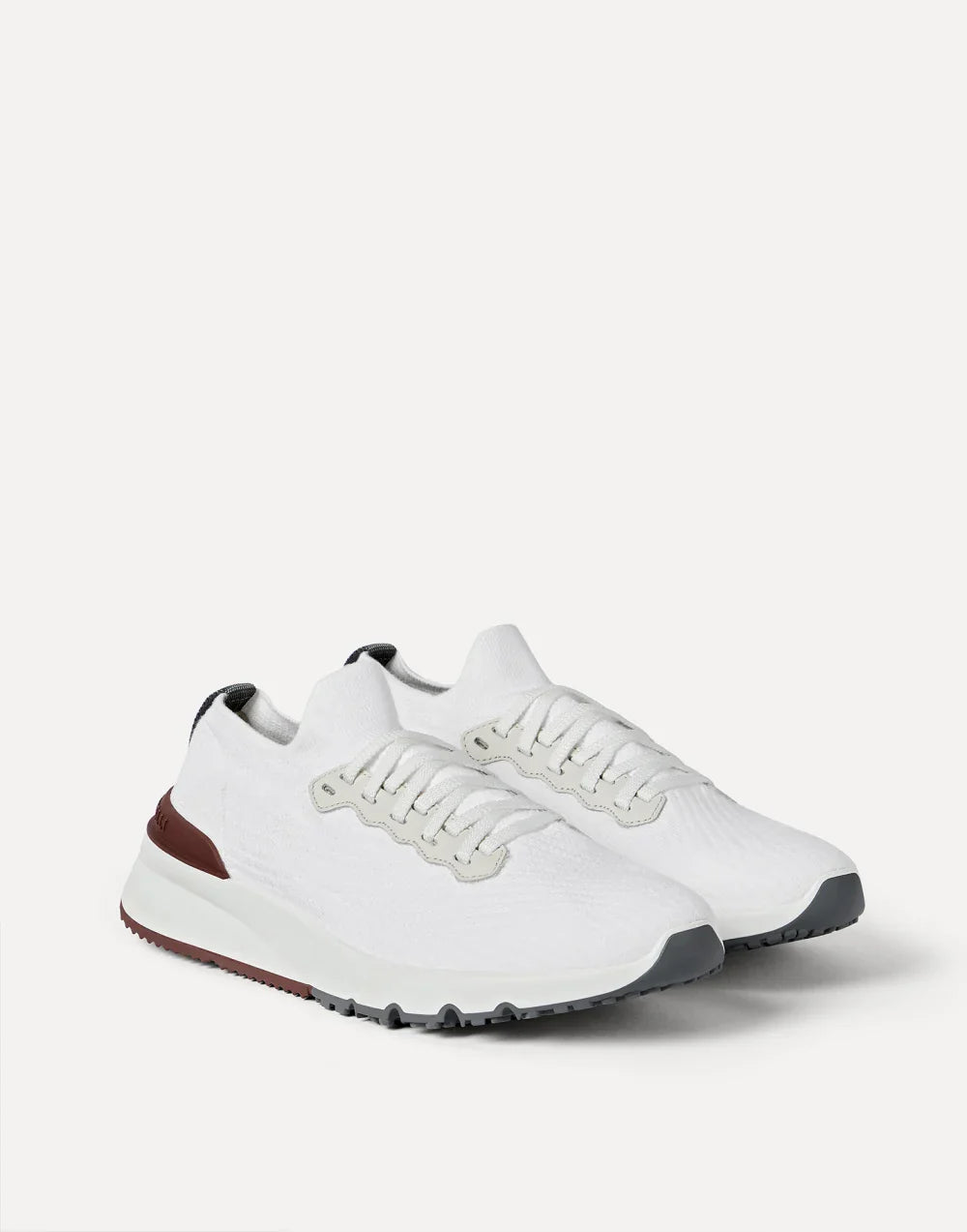Cotton knit and semi-polished calfskin