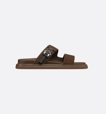 Dior Aqua Sandal Deep Brown Suede