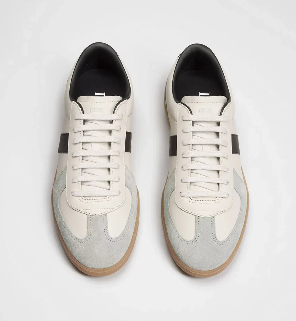 B01 Matchpoint Sneaker Black and White Smooth Calfskin with Gray Suede