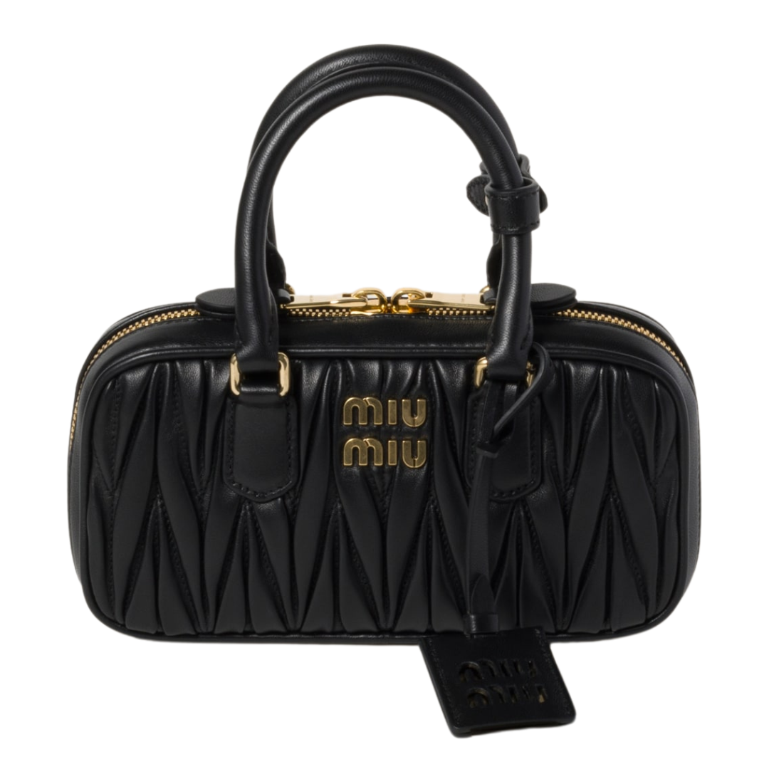 Miu Miu Bag | Arcadie matelassé nappa leather-bag "Black"