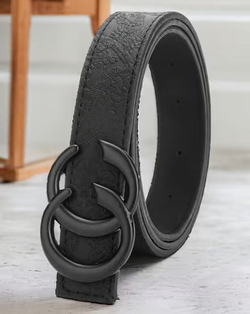 Gucci belt  black embossed
