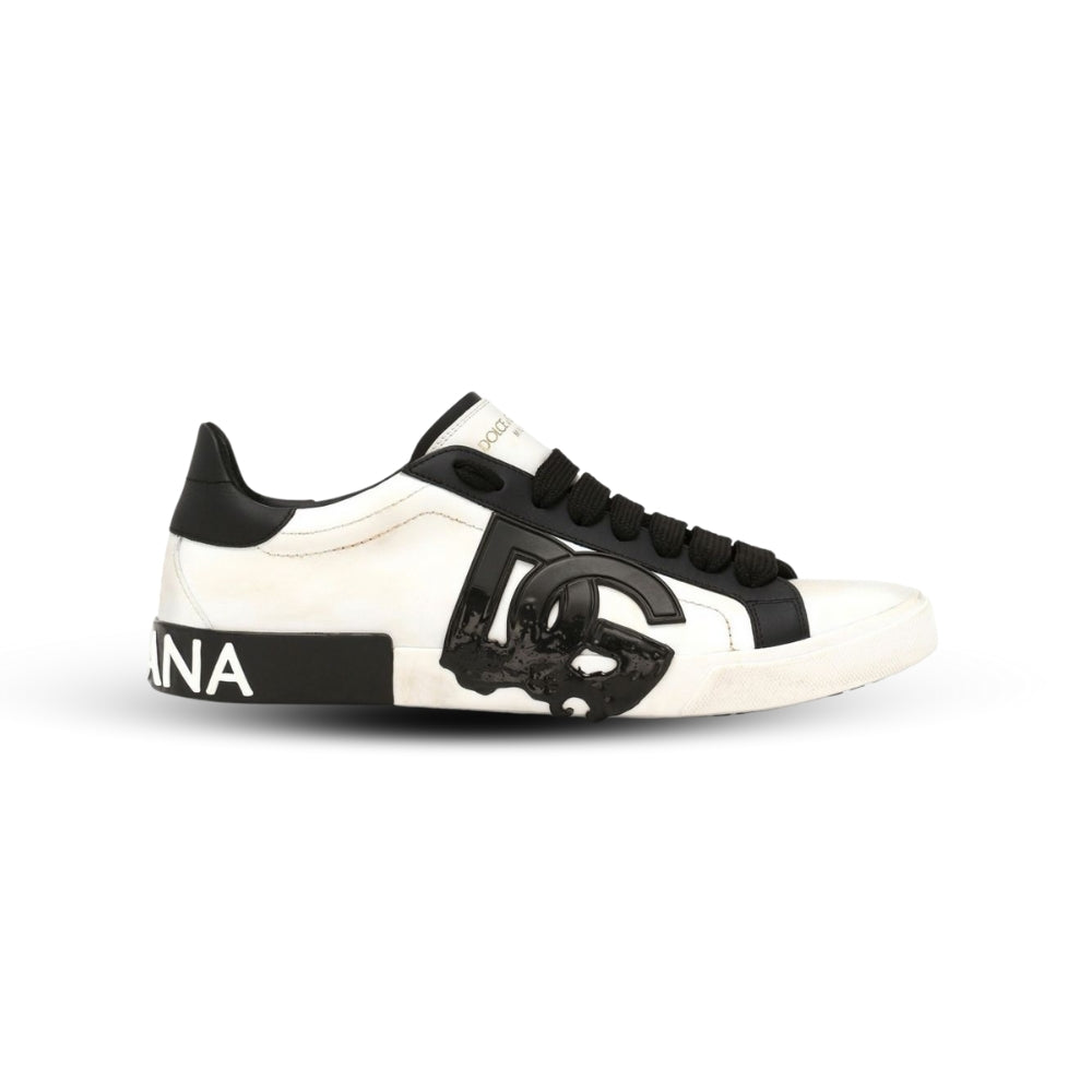 Dolce & Gabbana Portofino Light Strobel Sneakers – Multicolor Canvas & Calfskin (Men’s)