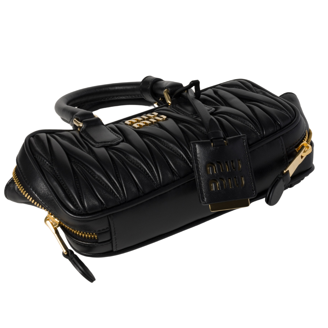 Miu Miu Bag | Arcadie matelassé nappa leather-bag "Black"