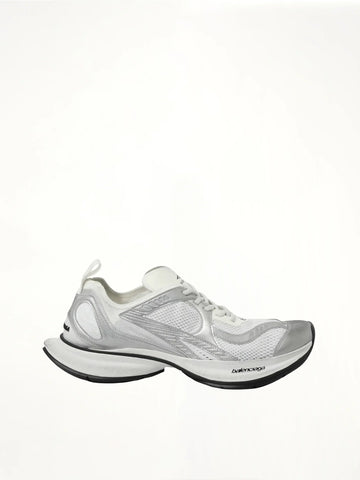BALENCIAGA Circuit Sneaker in White/Silver