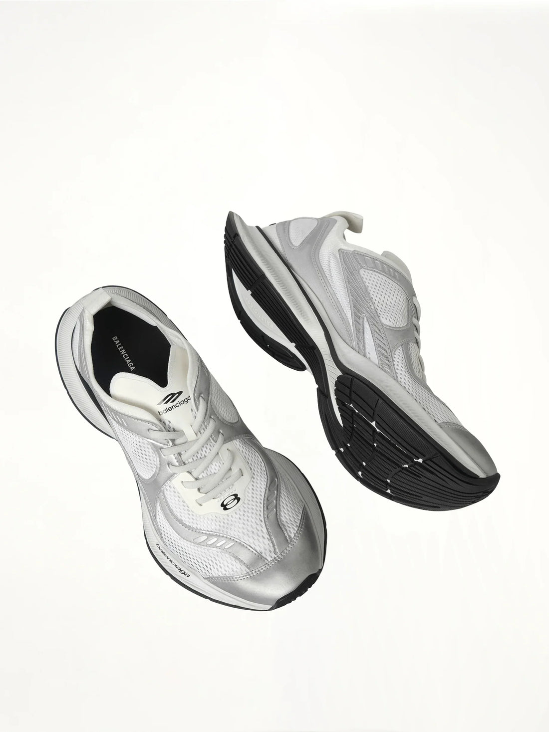 BALENCIAGA Circuit Sneaker in White/Silver