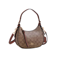 Coach Bag | Kleo Hobo Signature Canvas Khaki Brown