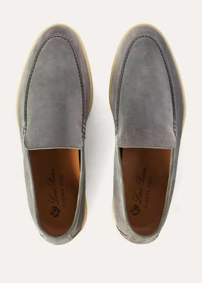 Loro Piana Summer Walk loafers Gull Gray