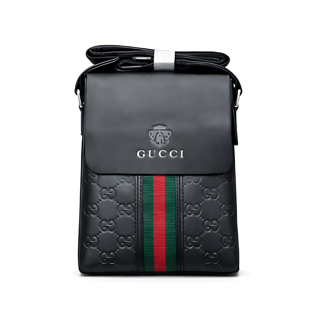 Gucci Bag | Gg Embossed Black Crocodile