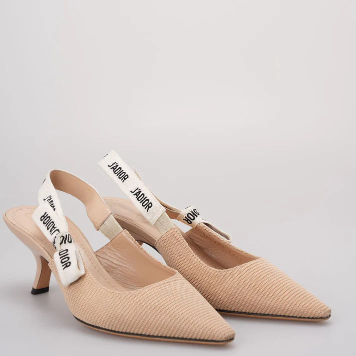 Christian Dior Beige Fabric J'adior Slingback
