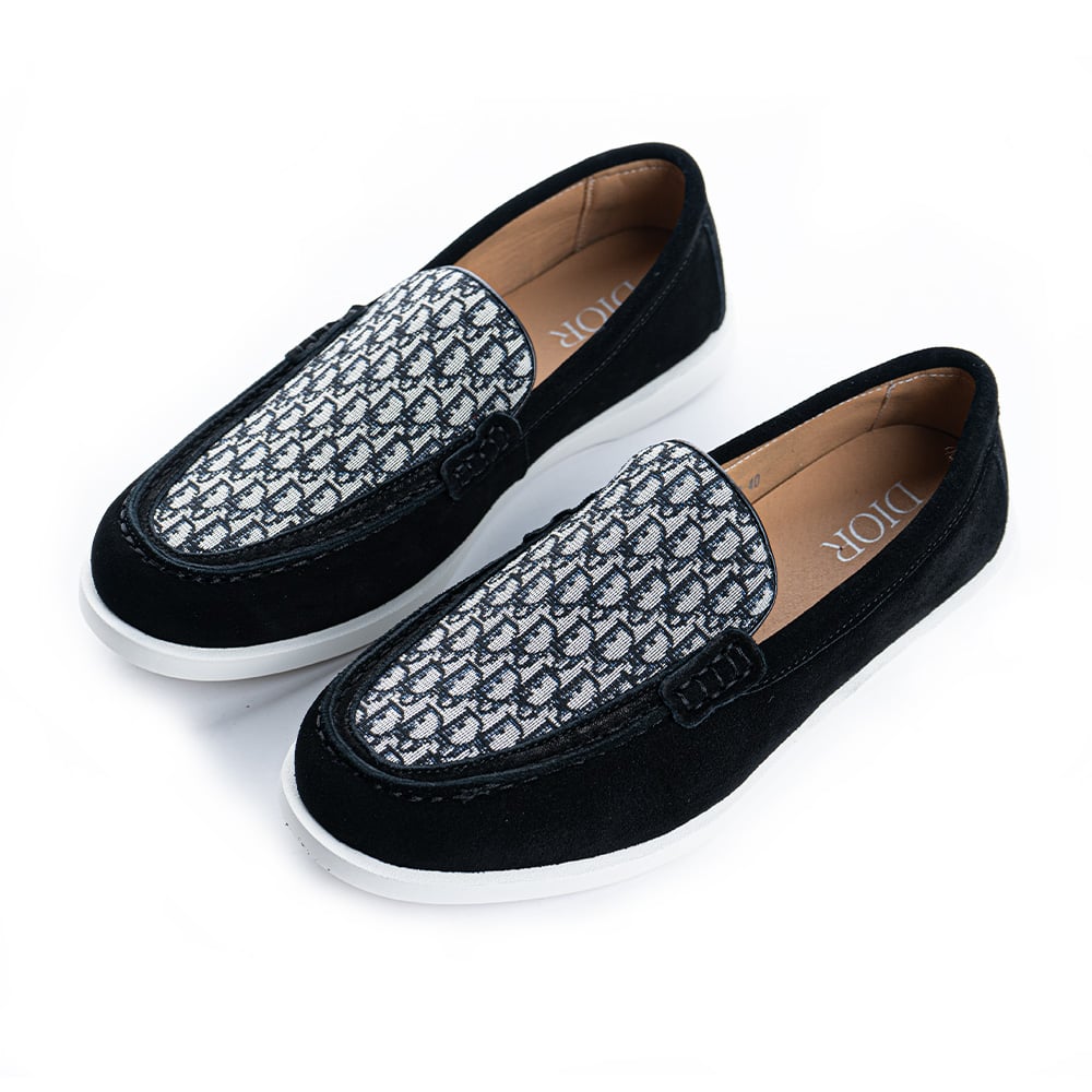 Dior Granville Men's Winter Loafer, D Edition, Grey and Black