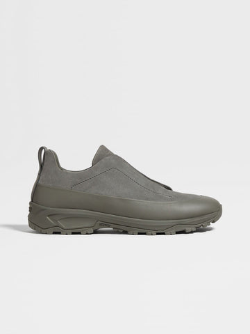 Grey Suede and Leather Triple Stitch™