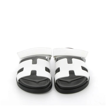 HERMES Chypre Sandals White Swift