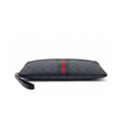 Gucci Pouch | Leather Stripe Zip Pouch