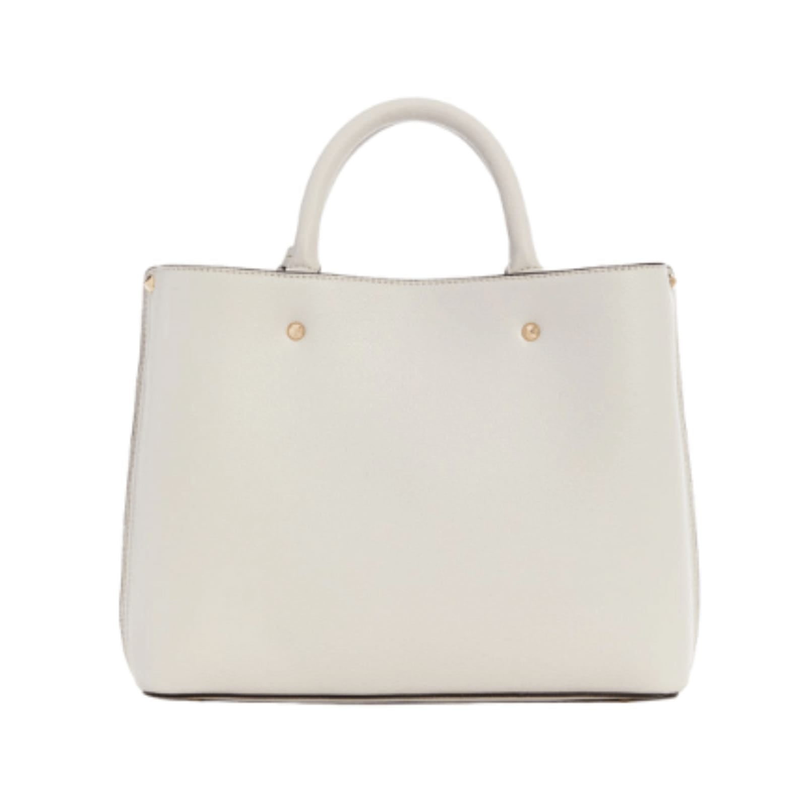 Guess | Meridian Girlfriend Satchel In Ivory Polyurethane Material