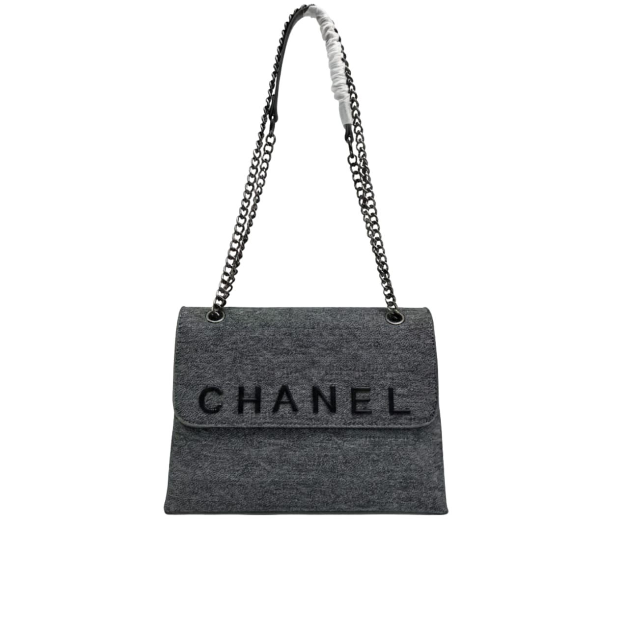 Chanel Bag | Shoulder Bag In A Felted Material With A Black Logo.
