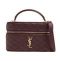 Saint Laurent Bag | Gaby Vanity Bag In A Rich, Burgundy Color.