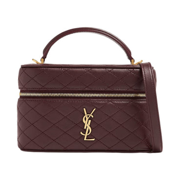 Saint Laurent Bag | Gaby Vanity Bag In A Rich, Burgundy Color.