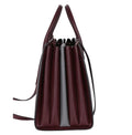 Prada Bag | Bibliotheque Saffiano City Leather Tote Handbag In A Burgundy Color