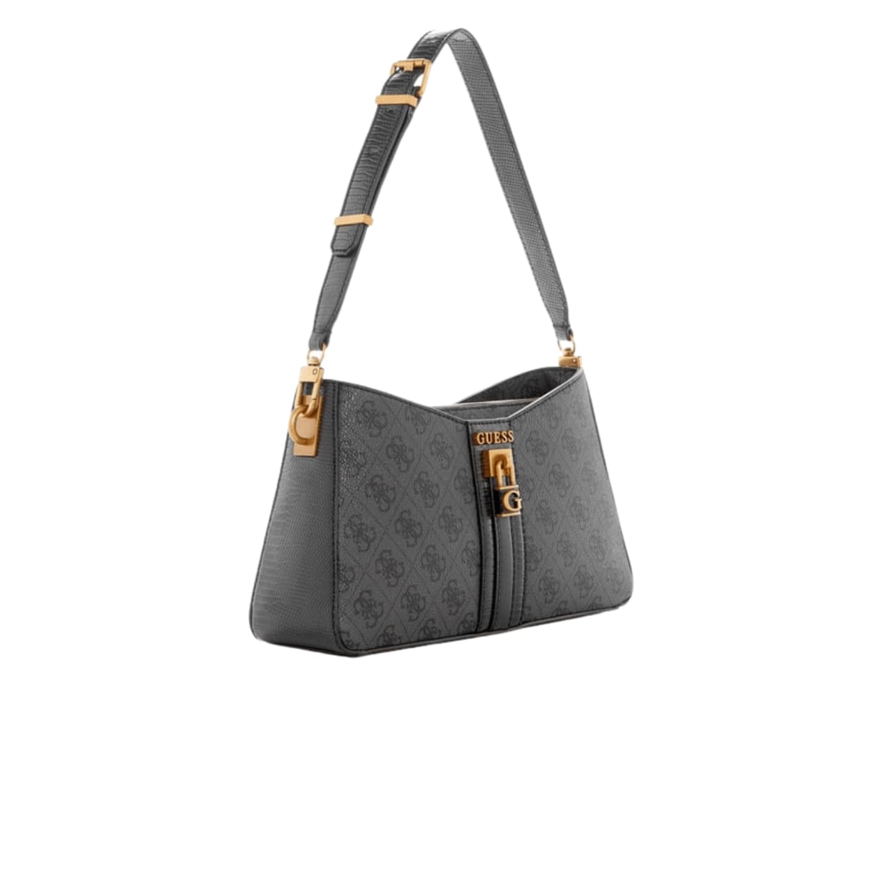 Guess | Coal Logo Printed Ginevra Logo Elite Shoulder Bag