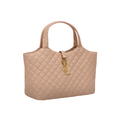 YSL Bag | Icare Maxi Quilted Suede Beige