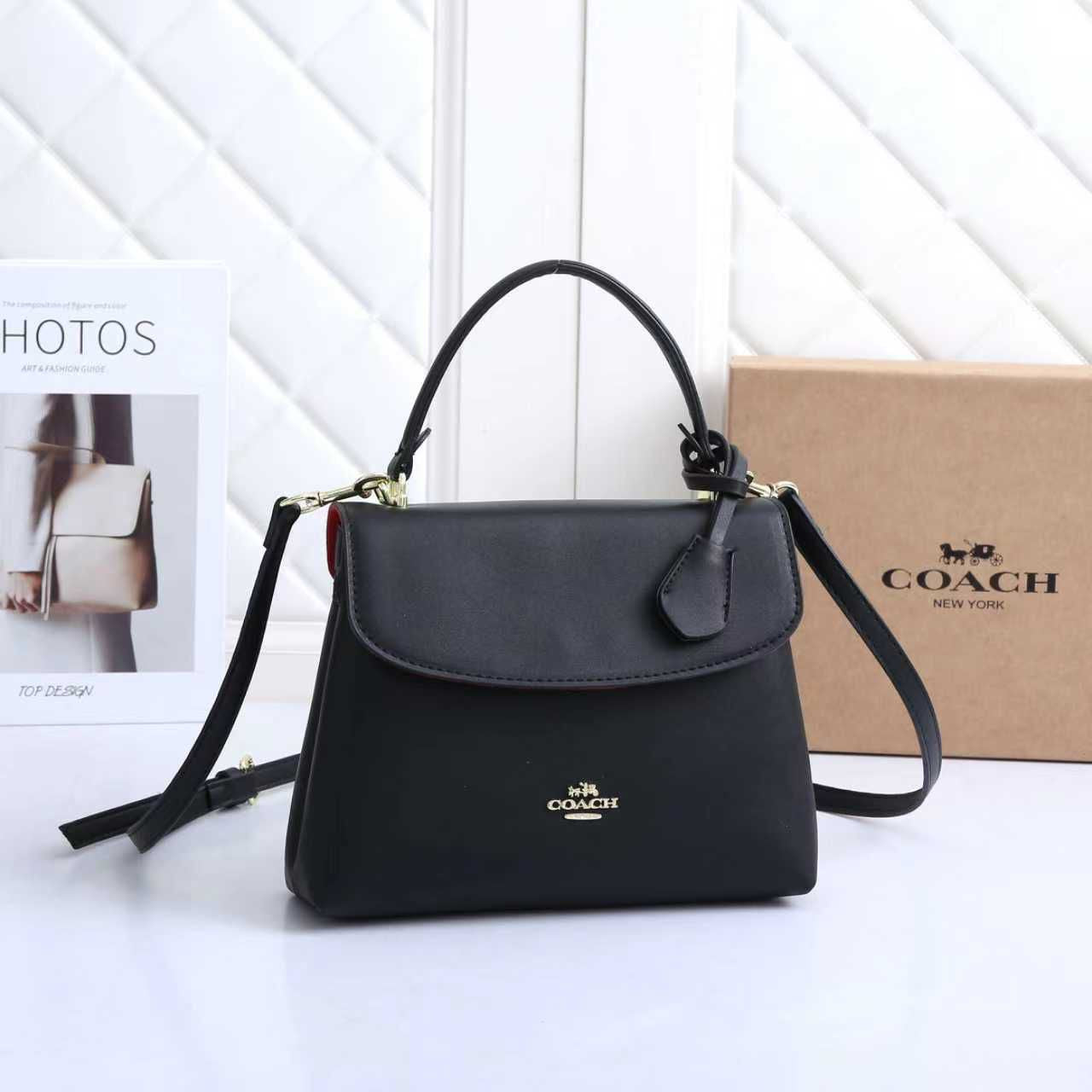 Coach Bag | Emory Top Handle Pebble Black