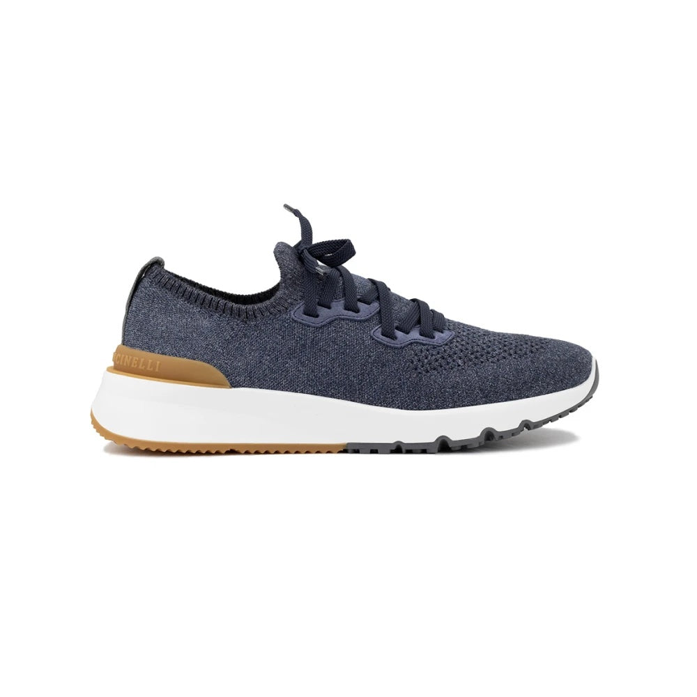 Brunello Cucinelli Cotton Chiné Knit Runners – Reversible Knit & EVA Sole