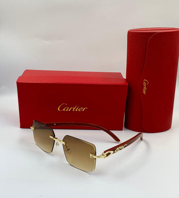 rimless Cartier sunglasses