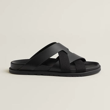 Hermes Kazimir Sandal "Natural / Black"