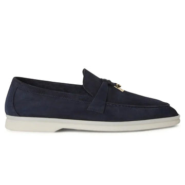 Loro Piana Summer Charms Suede Argo Blue Melange